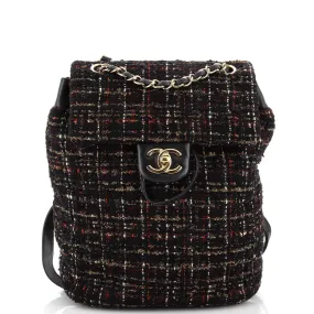 CHANEL Urban Spirit Backpack Quilted Tweed Small