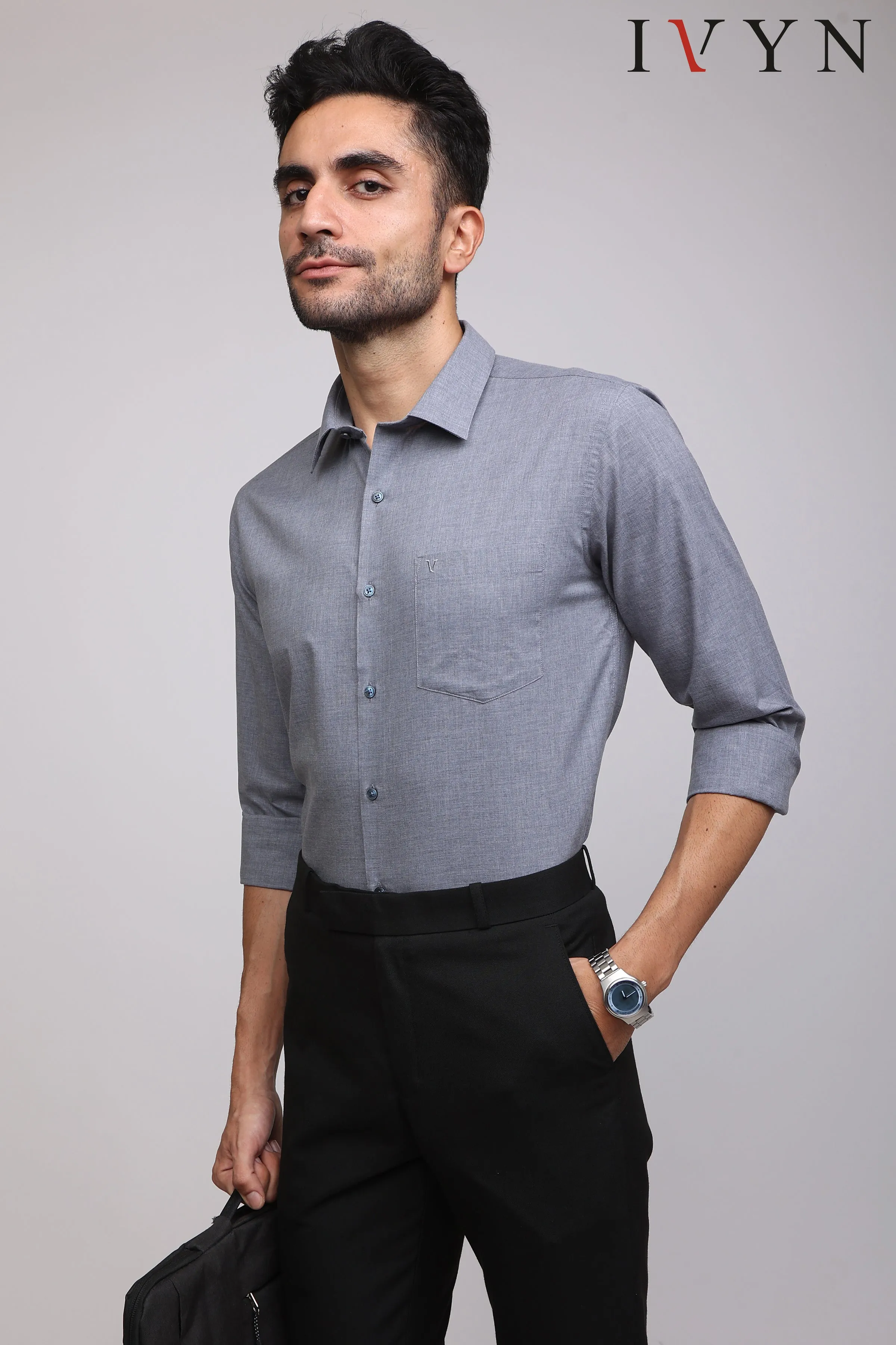 Classic Charcole Grey Casual shirt