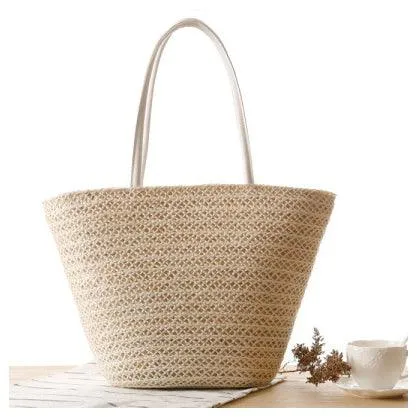 Exotic Women's Fashionable Woven Styled Coffee HandBag