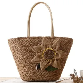 Exotic Women's Fashionable Woven Styled Coffee HandBag