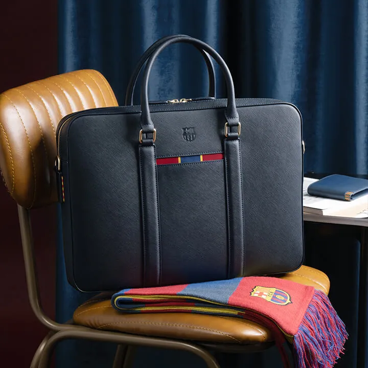 FC Barcelona Leather Briefcase