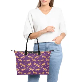 Gathering Yellow Purple Single-Shoulder Lady Handbag