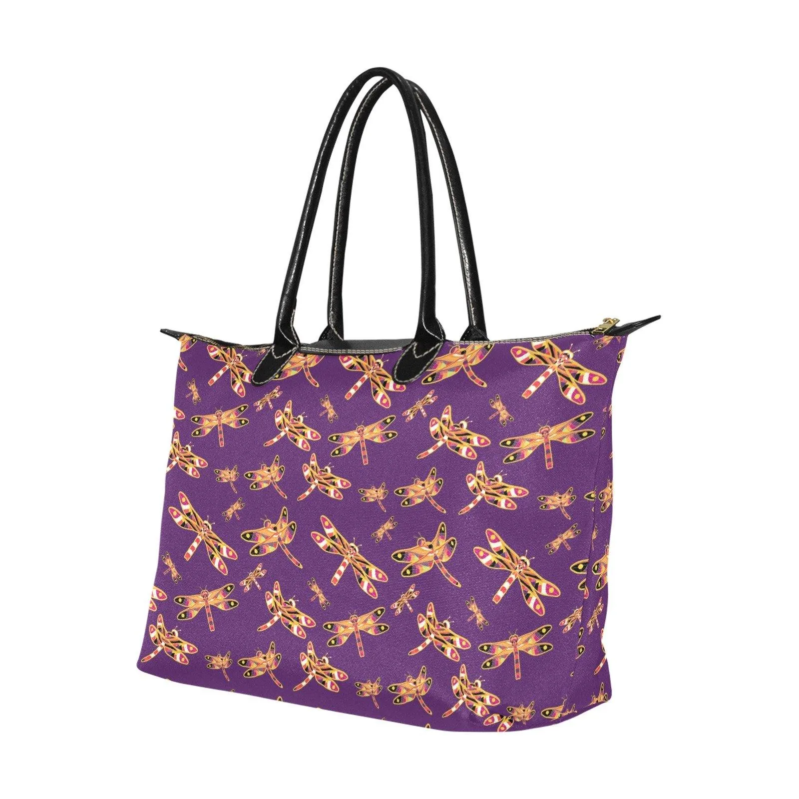 Gathering Yellow Purple Single-Shoulder Lady Handbag