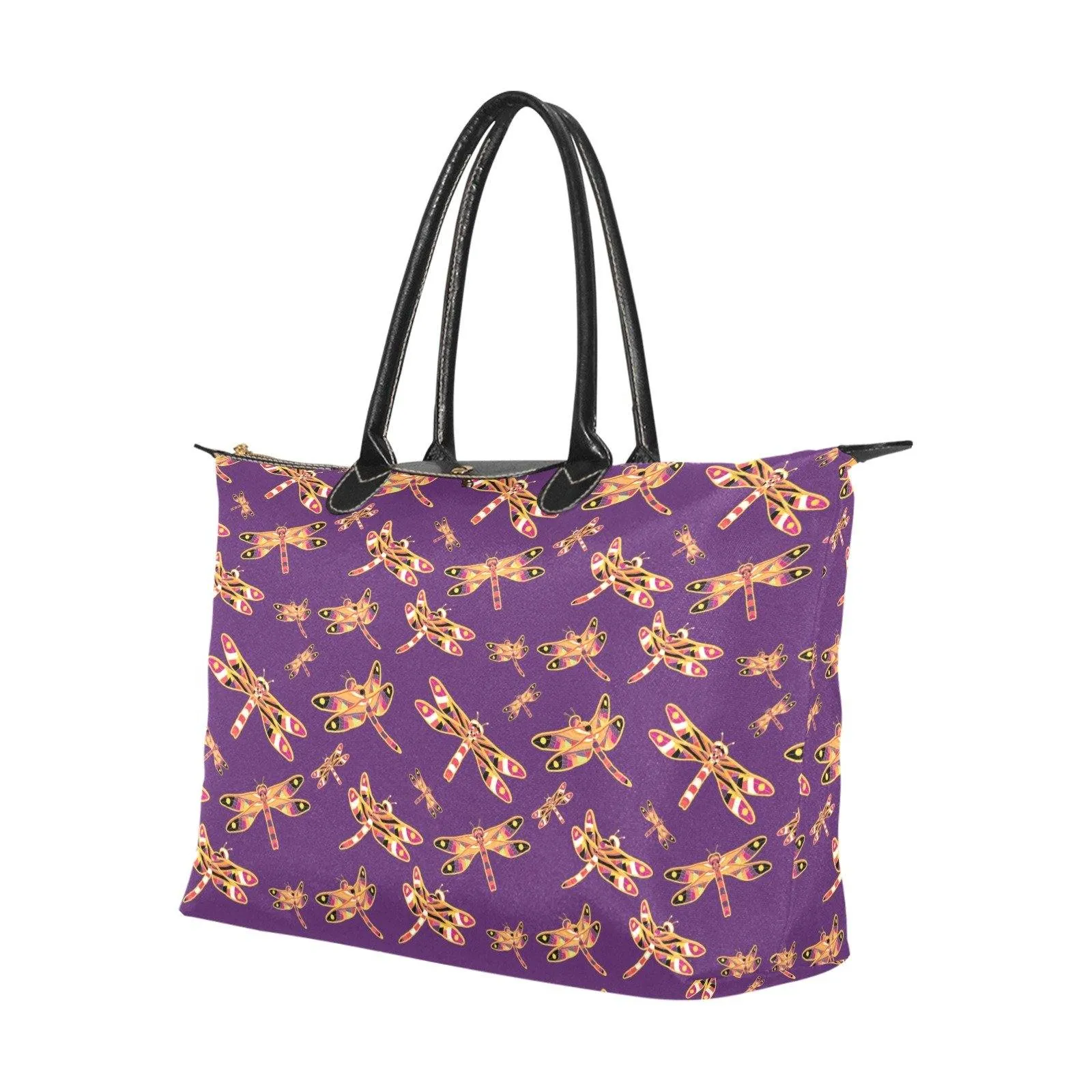 Gathering Yellow Purple Single-Shoulder Lady Handbag