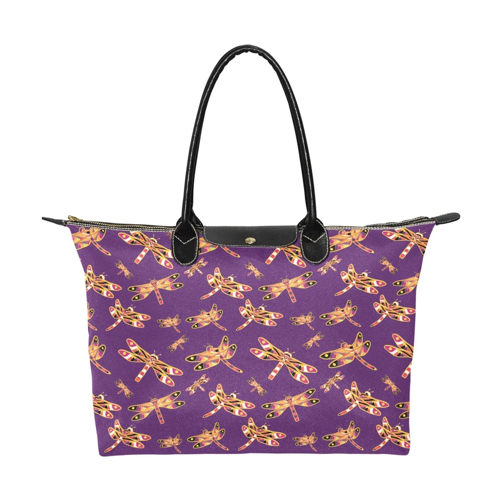 Gathering Yellow Purple Single-Shoulder Lady Handbag