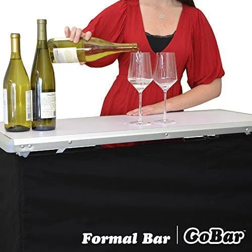 GoPong GoBar Portable High Top Party Bar, Includes 3 Skirt Designs and Carrying Case - Great for Parties, Tailgating and Trade Shows