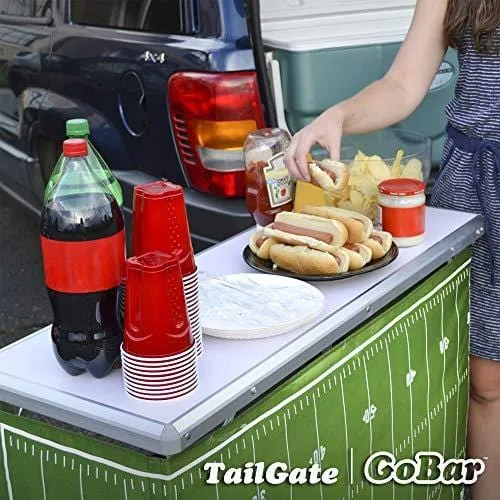 GoPong GoBar Portable High Top Party Bar, Includes 3 Skirt Designs and Carrying Case - Great for Parties, Tailgating and Trade Shows