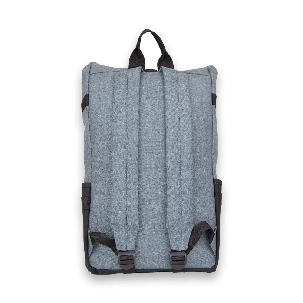 Grey Roll-Top Urban Backpack