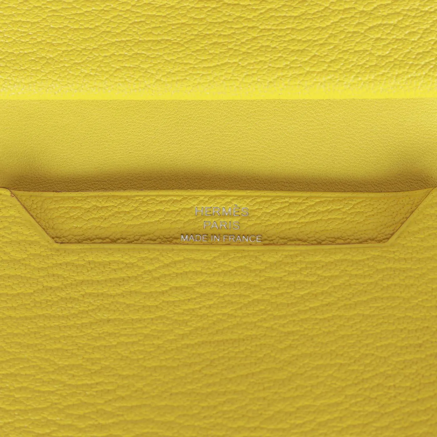 Hermes Bearn Mini Wallet Lime Chevre Mysore Palladium Hardware