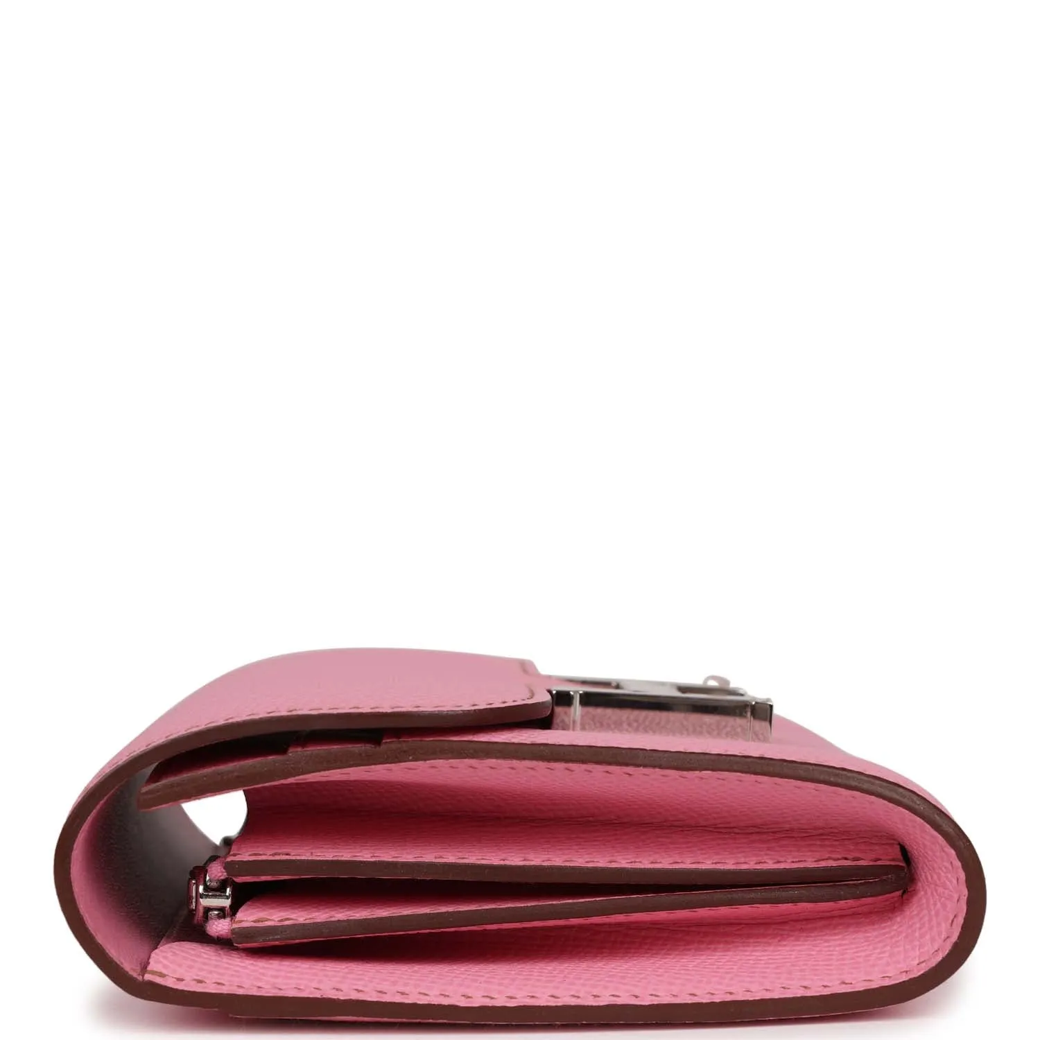 Hermes Constance Compact Wallet 5P Bubblegum Epsom Palladium Hardware