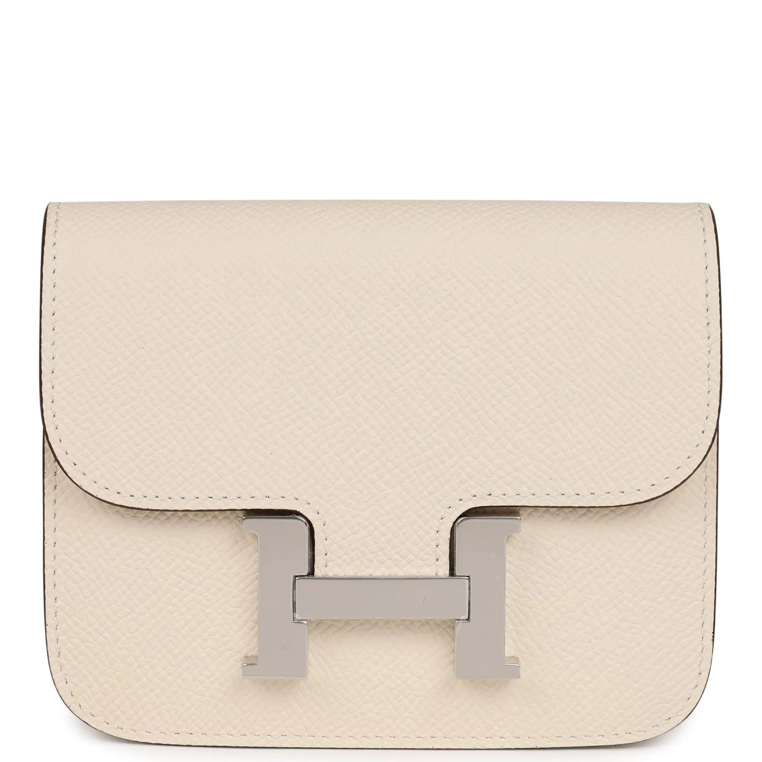 Hermes Constance Slim Wallet Nata Epsom Palladium Hardware