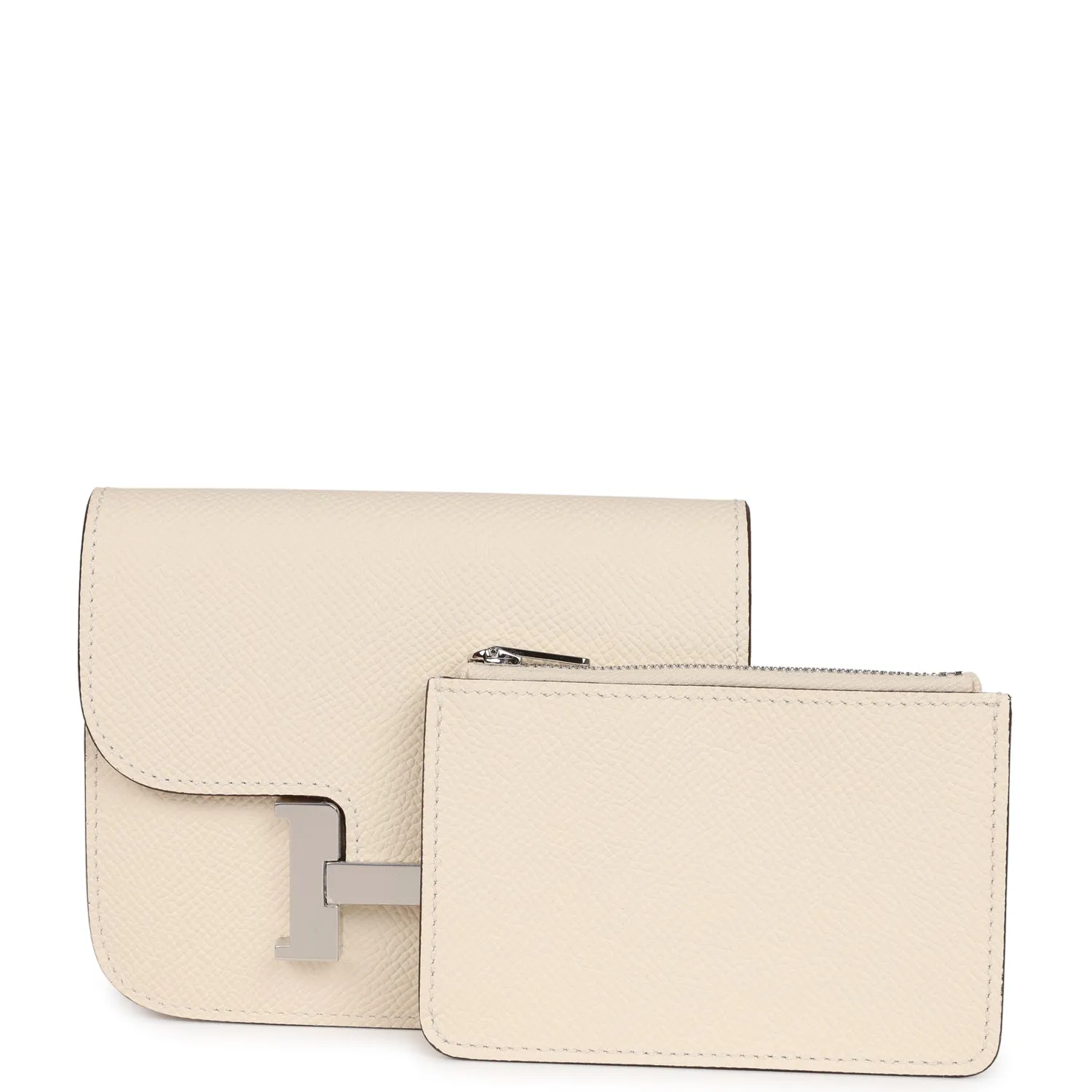 Hermes Constance Slim Wallet Nata Epsom Palladium Hardware