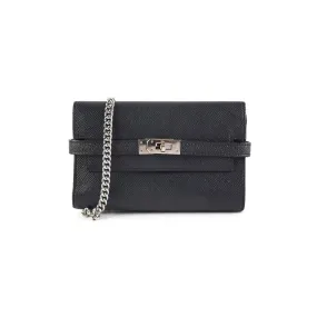 Hermes Kelly Compact Wallet Black