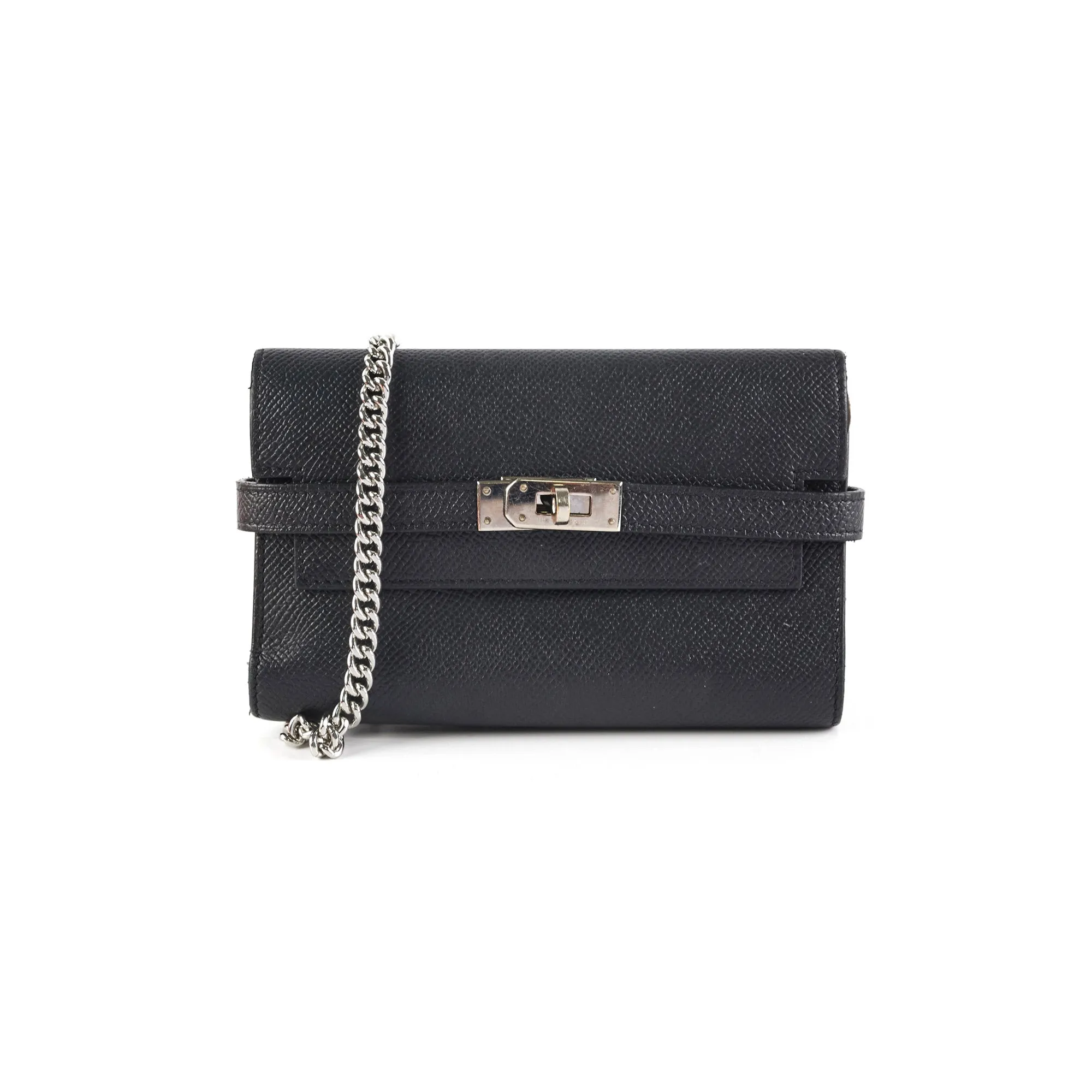 Hermes Kelly Compact Wallet Black