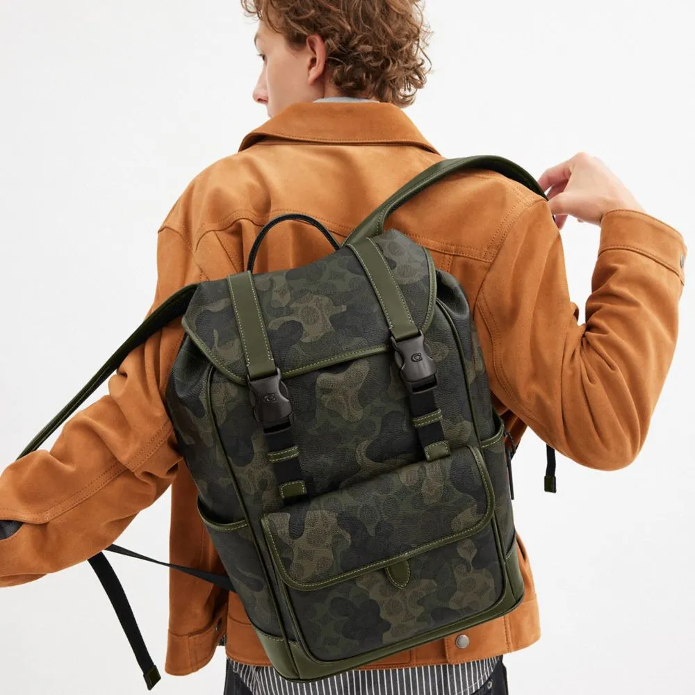 League Flap Backpack In Signature Camo Print