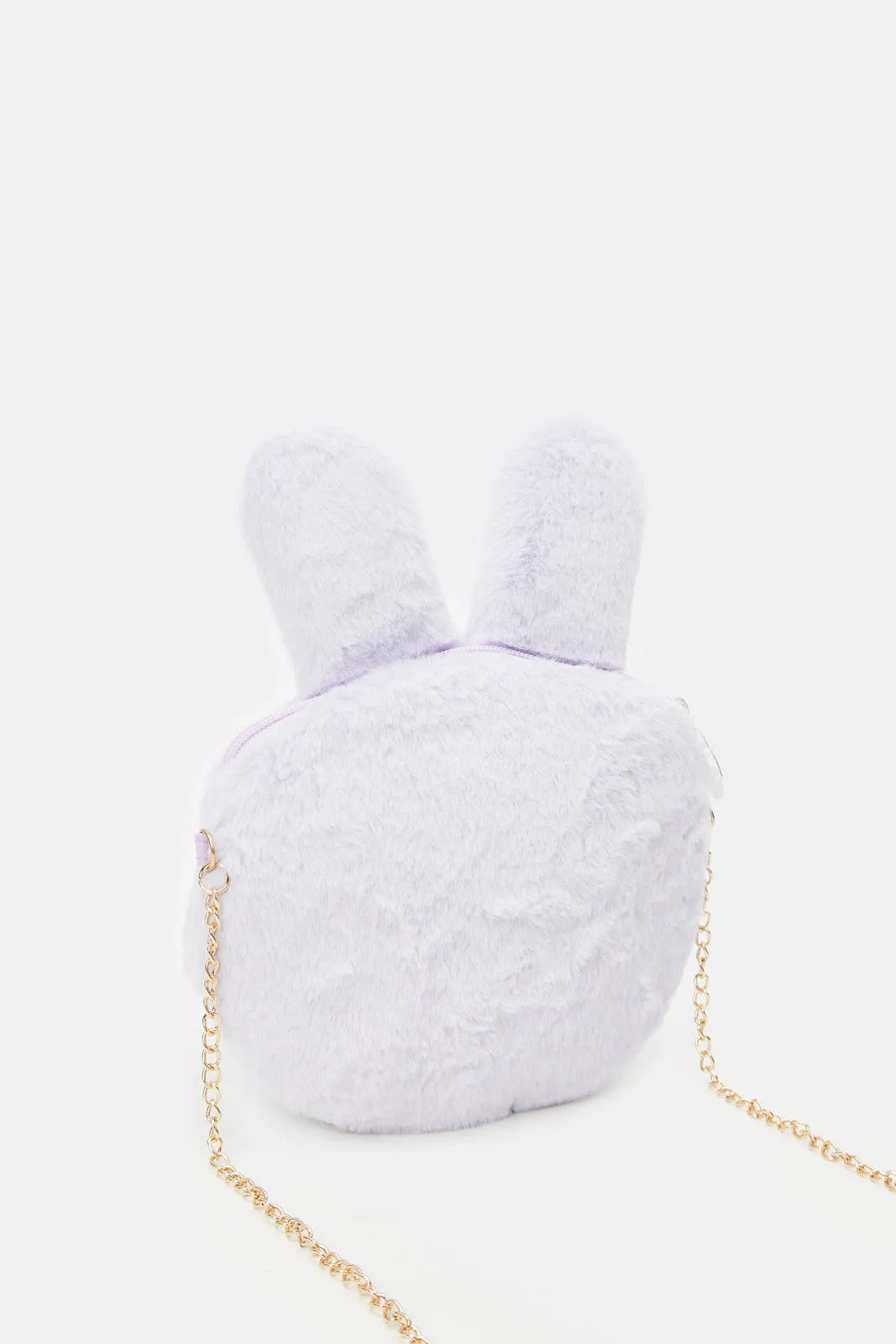 Lilac Character Faux Fur Cross Body Bag