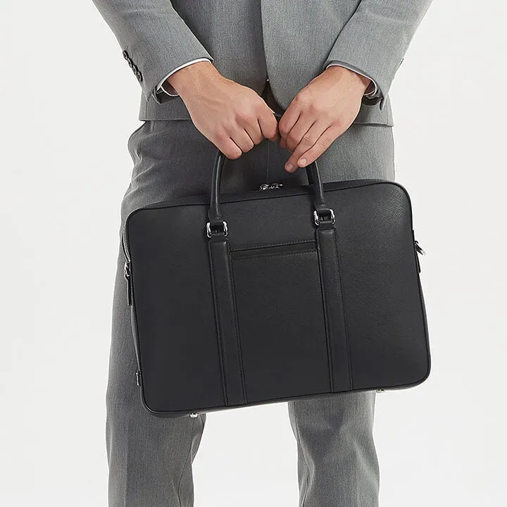 Manhattan Monochrome Leather Briefcase