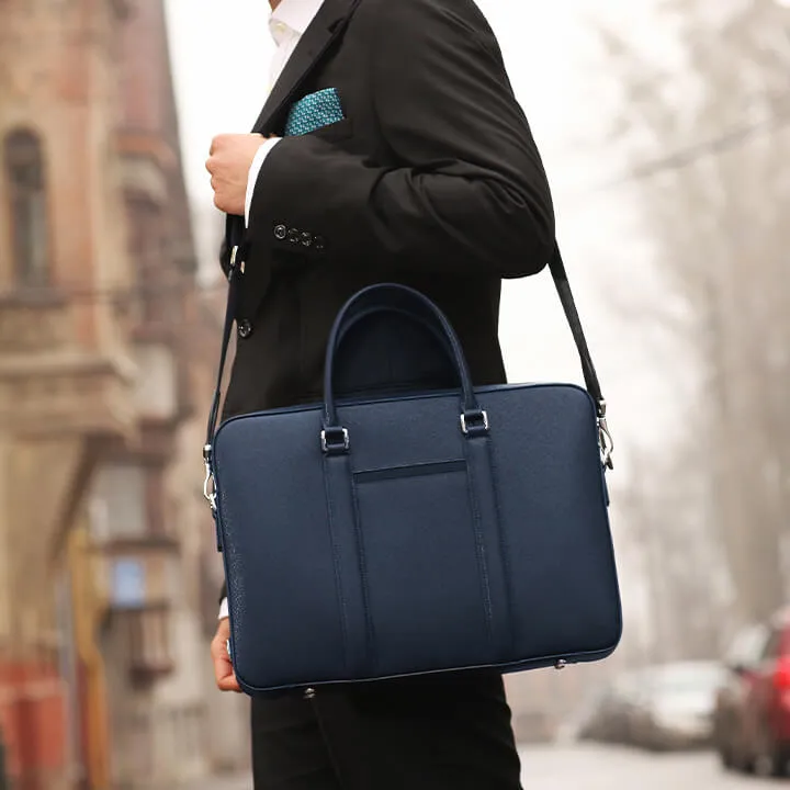 Manhattan Monochrome Leather Briefcase