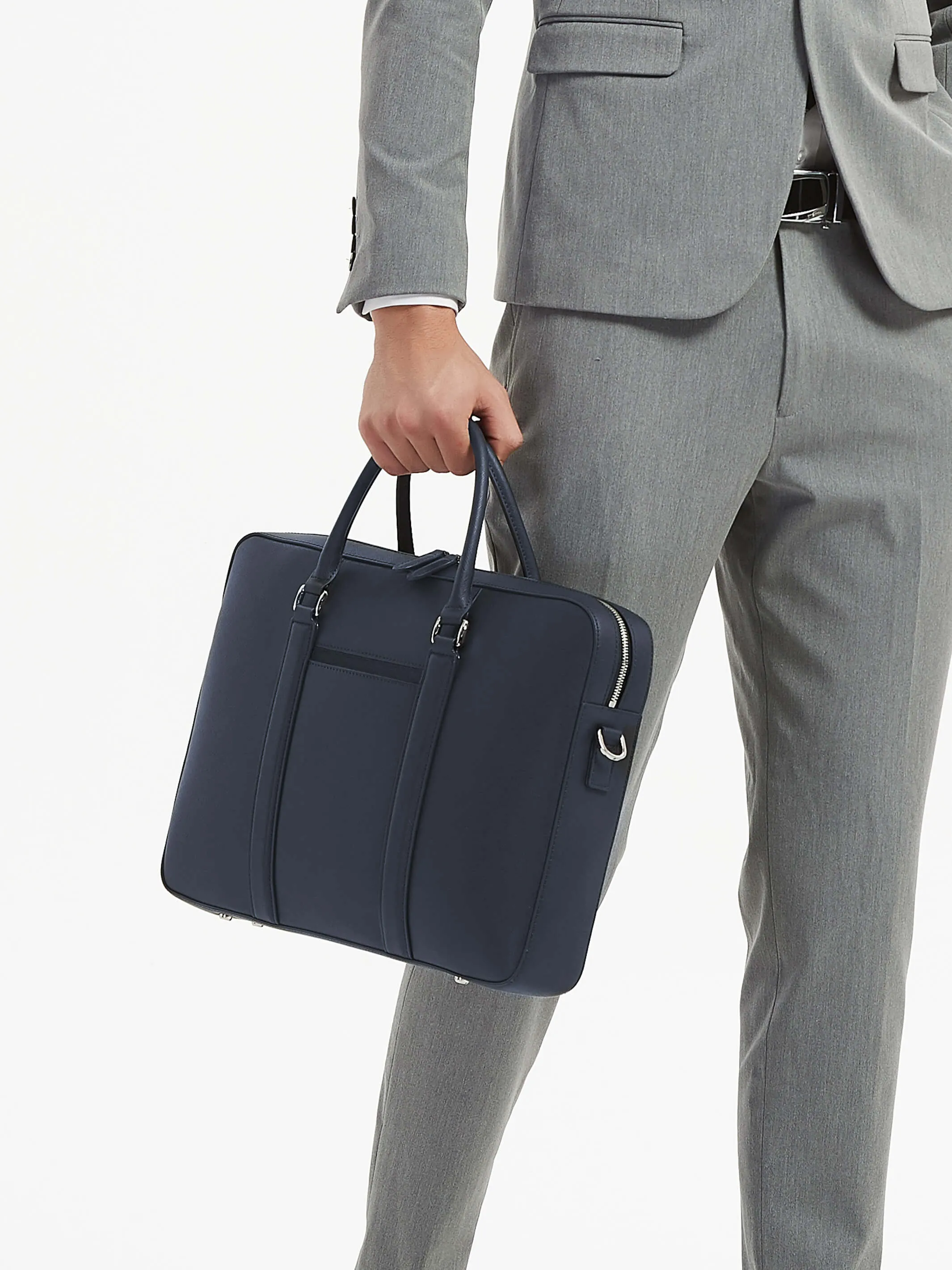 Manhattan Monochrome Leather Briefcase