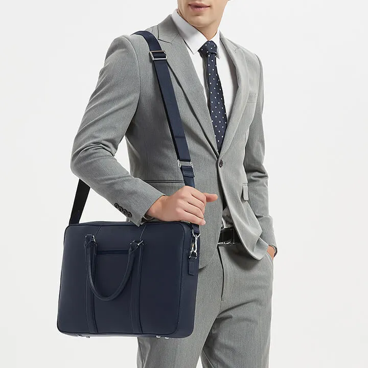 Manhattan Monochrome Leather Briefcase