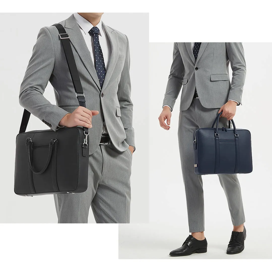 Manhattan Monochrome Leather Briefcase