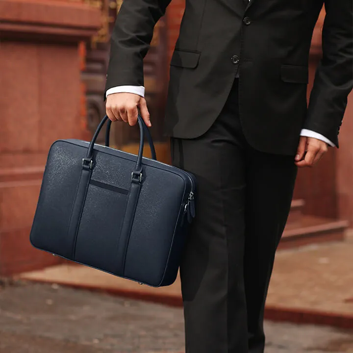 Manhattan Monochrome Leather Briefcase