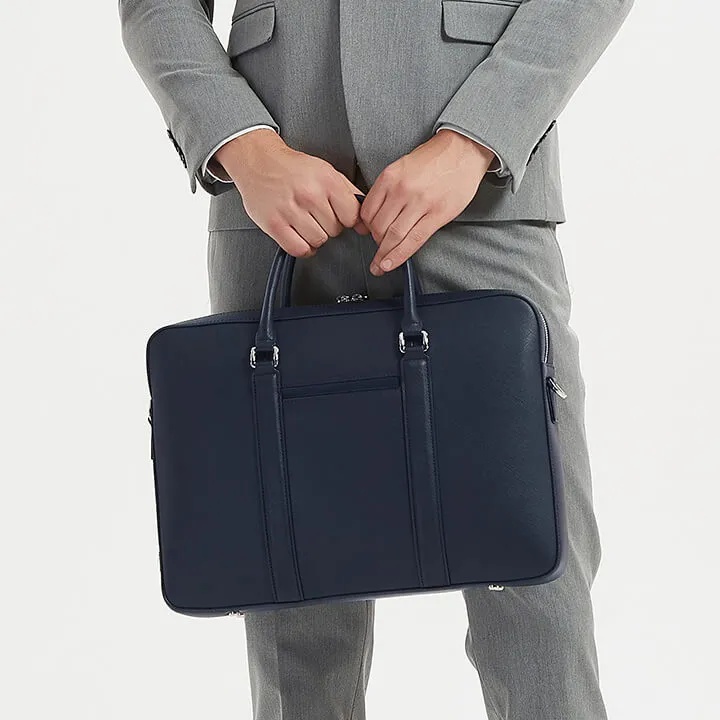 Manhattan Monochrome Leather Briefcase