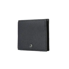 Men's Litchi Texture Short Soft Wallet(Navy Blue)