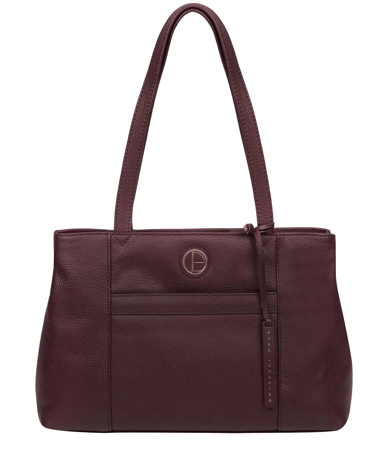 'Mist' Plum Leather Handbag