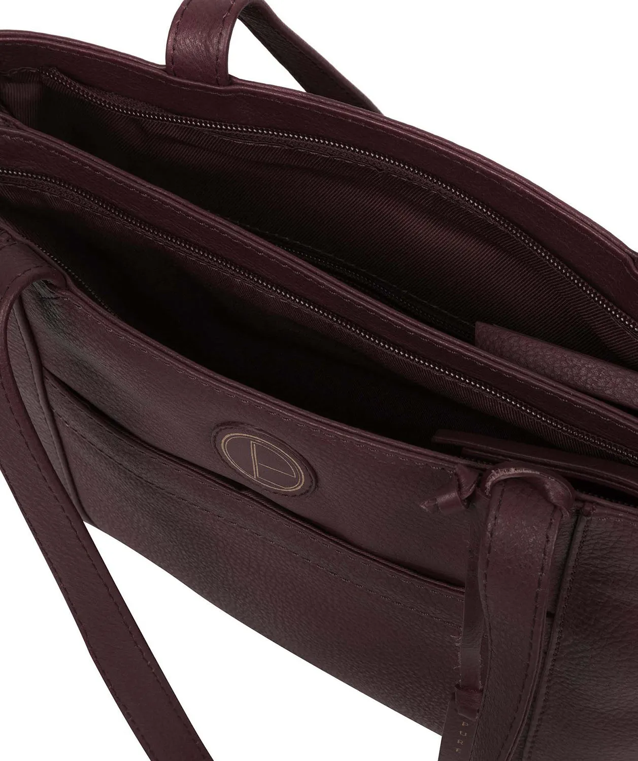 'Mist' Plum Leather Handbag