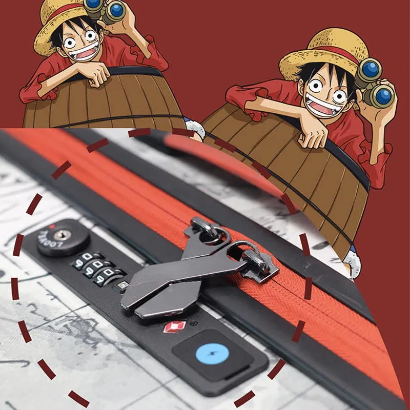 One Piece Straw Hat Crew Carrying Suitcase