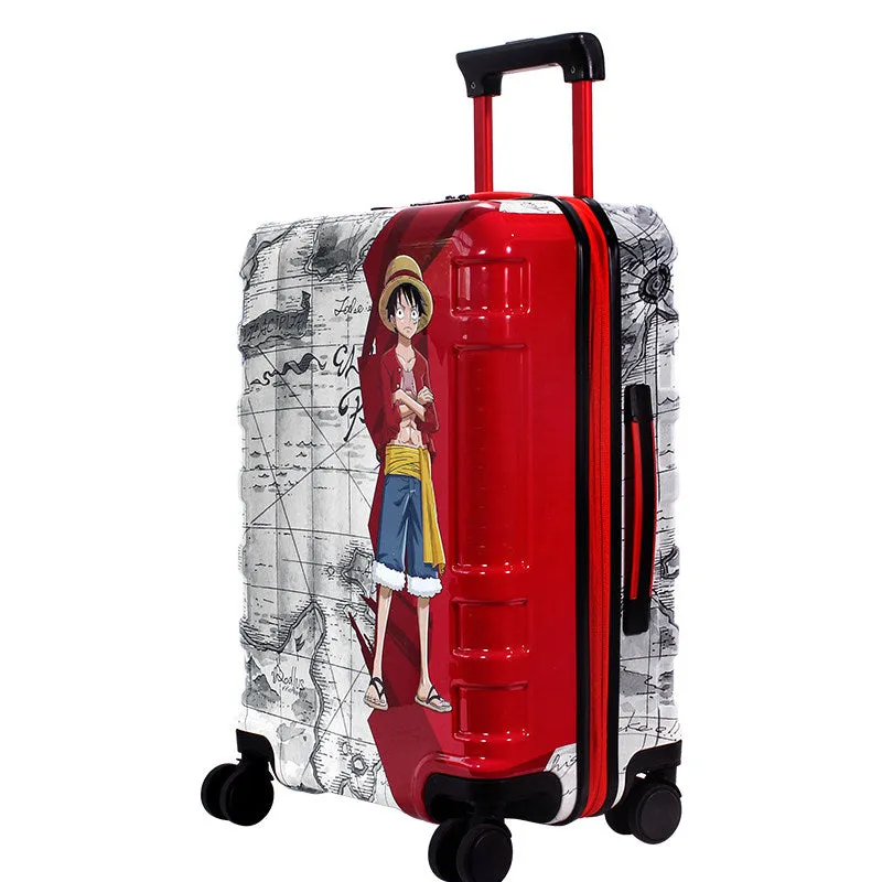 One Piece Straw Hat Crew Carrying Suitcase