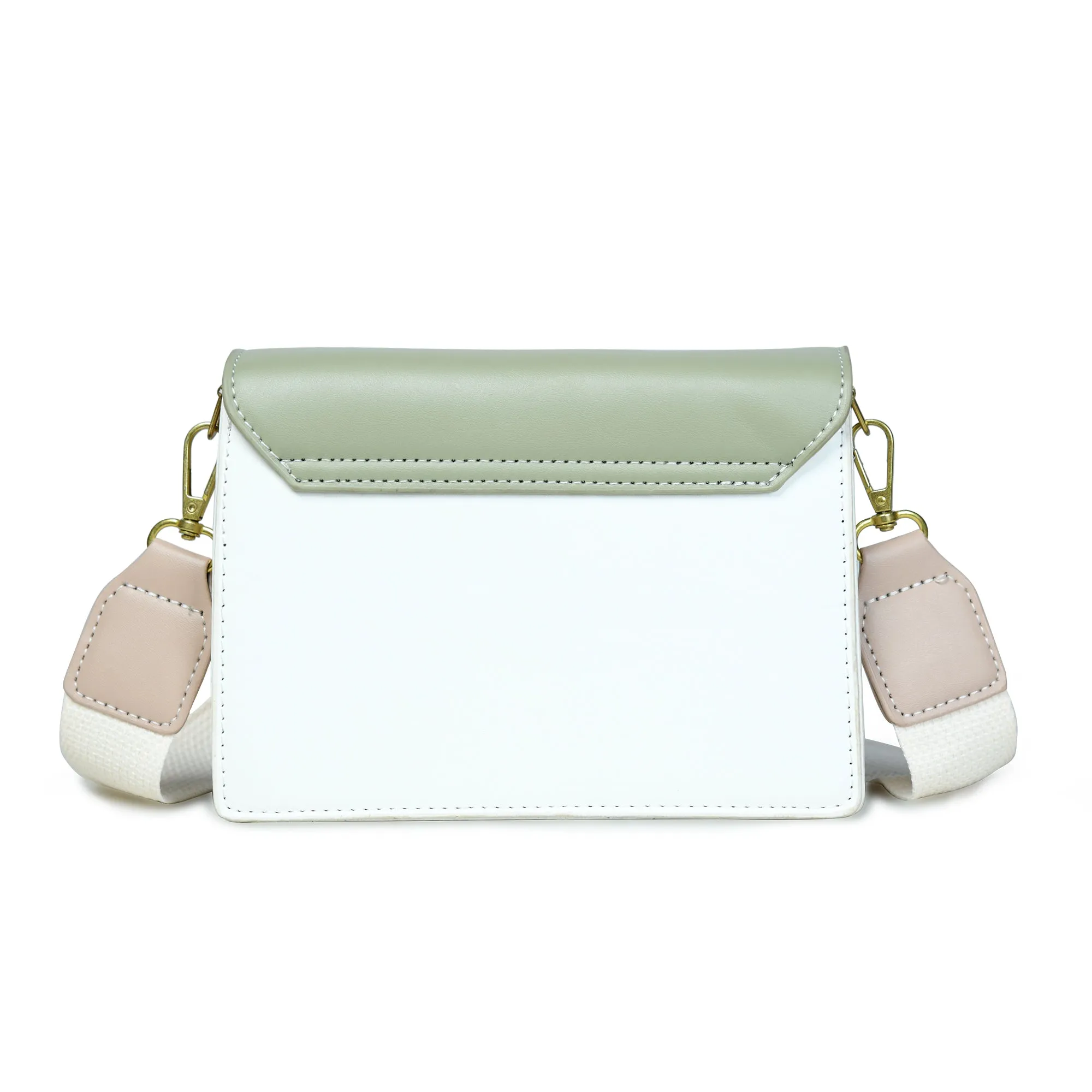 Pelle Luxure Small PU Sling Bag – Perfect for Women, Available in Mustard, White, and Olive