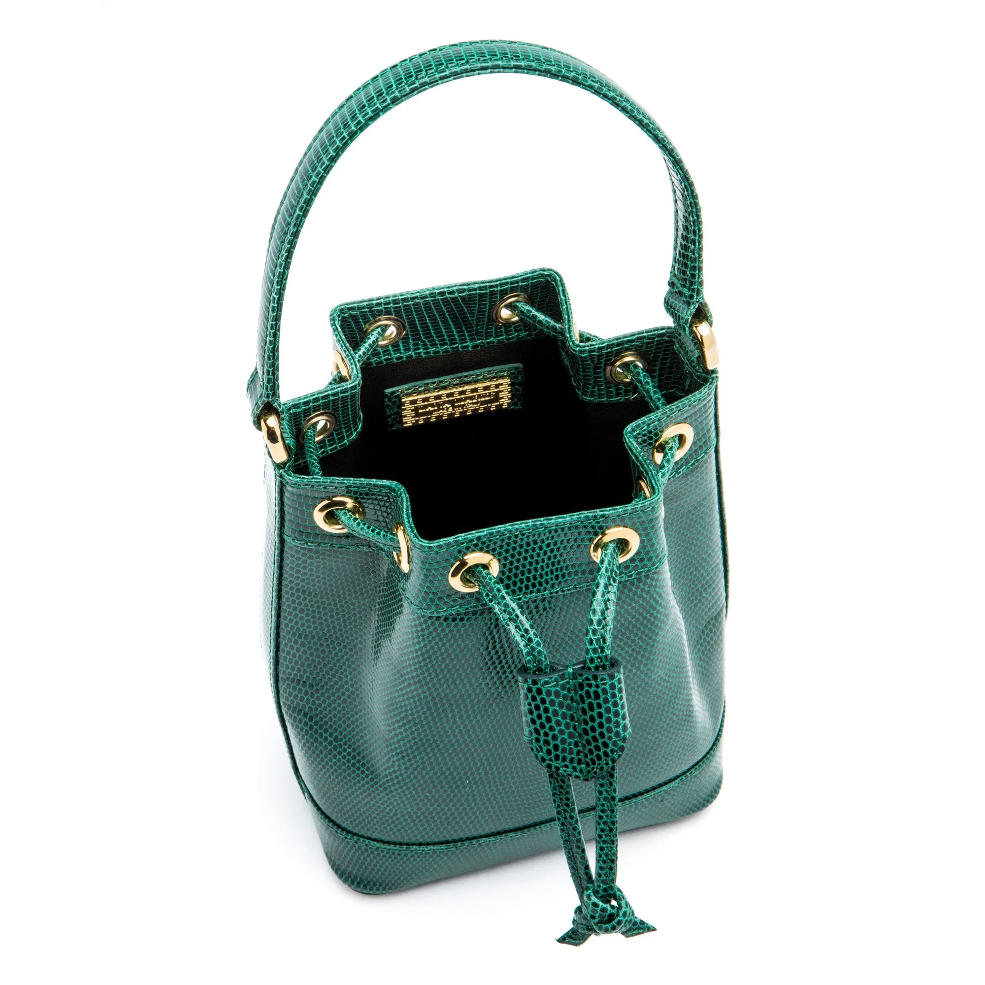 Petite Isla Tote in Green Lizard