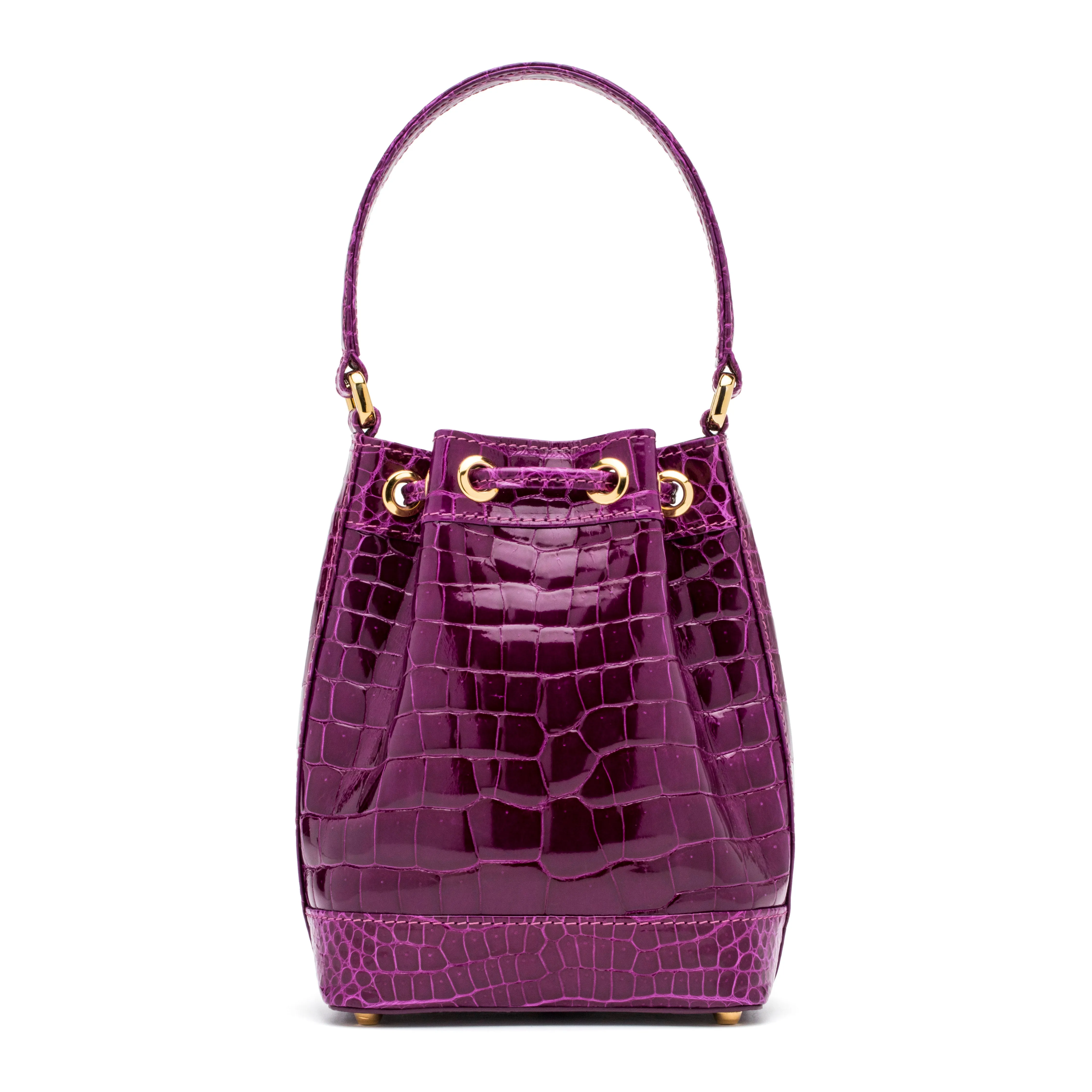 Petite Isla Tote in Purple Alligator