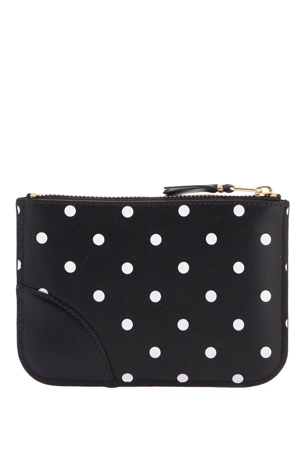 Polka Dot Leather Compact Wallet