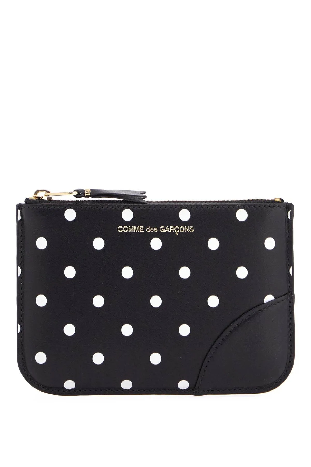 Polka Dot Leather Compact Wallet