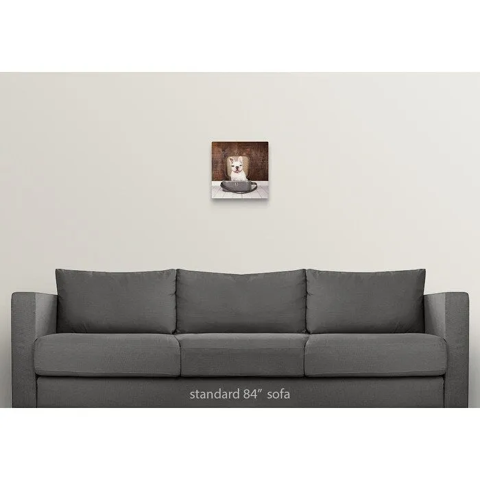 "French Bulldog inside a suitcase" Canvas Wall Art