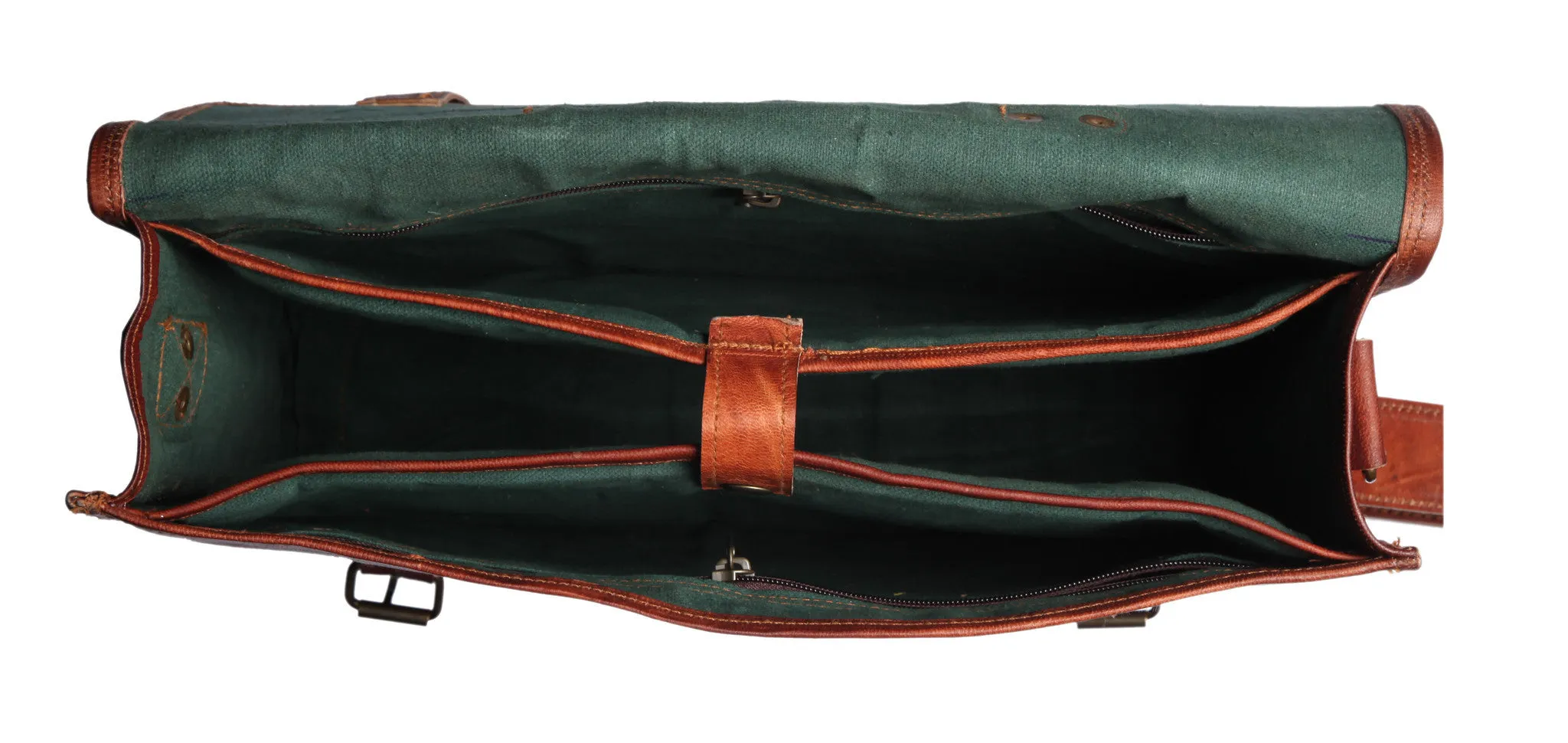 Rustic Leather Briefcase 15"