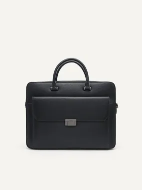 Textured Leather Briefcase