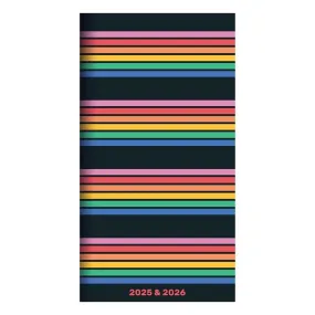 TF Publishing 2025-2026 Retro Stripe Small Monthly Pocket Planner